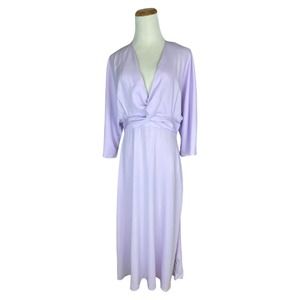 ASOS Designs Lilac Twist Front Batwing Midi Skater Dress Sz 8